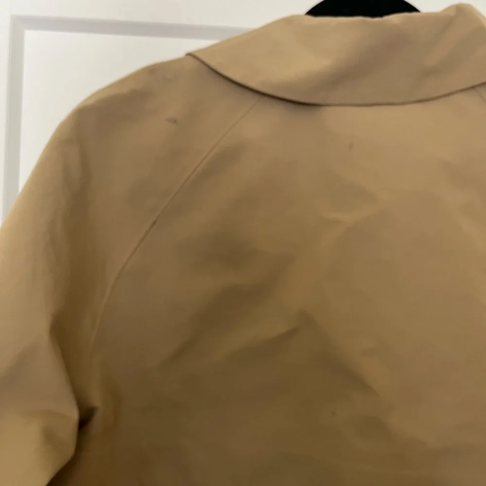 NWT Zara Collection Straight Water Resistant Minimalist Beige Trench Coat L - Picture 8 of 13